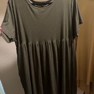 Vibe Olive Babydoll Tunic